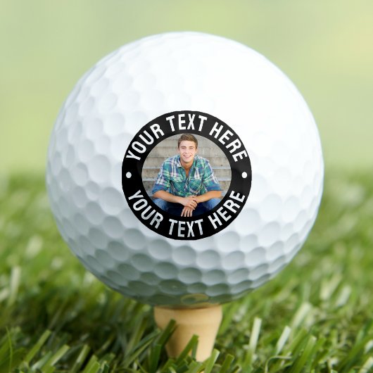 Maak je eigen tekst foto golfballen