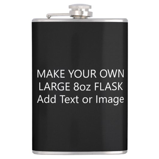 Maak je eigen tekst of foto grote 8oz heupfles (Voorkant)