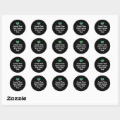 Maak je eigen tekst ronde sticker (Vel)
