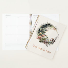 Maak je eigen theerozen bloem halve maan planner