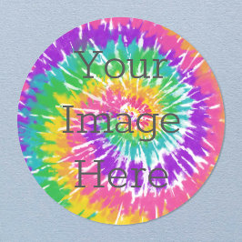 Maak Je Eigen Tie Dye Klassieke Ronde Sticker