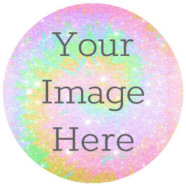 Maak Je Eigen Tie Dye Regenboog Kleur Glitter Ronde Sticker