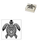 Maak Je Eigen Tribale Zeeschildpad Rubberstempel (Gestempeld)