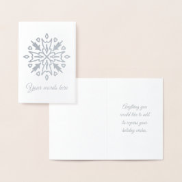 Maak Je Eigen Tribale Zilverfolie Sneeuwvlok Folie Kaarten