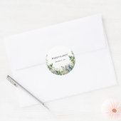 Maak je eigen trouw-eucalyptus ronde sticker (Envelop)