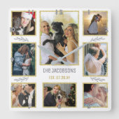 Maak je eigen trouw- of gezinsfotoalbum met 8 foto vierkante klok (Voorkant)