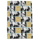Maak Je Eigen Trouwfoto Collage Monogram Medium Cadeauzakje (Voorkant)