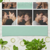 Maak je eigen trouwfoto-collage-monogram theedoek (Gevouwen)