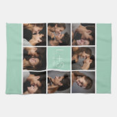 Maak je eigen trouwfoto-collage-monogram theedoek (Horizontaal)