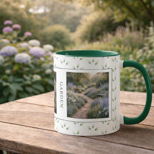 Maak je eigen tuin foto's met monogram mok