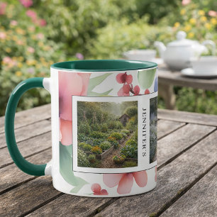 Maak je eigen tuin foto's met monogram mok