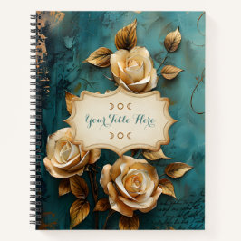 Maak je eigen tulp en gouden rozen spuit bloemen notitieboek