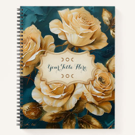 Maak je eigen turquoise gele rozen notitieboek