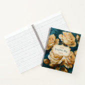 Maak je eigen turquoise gele rozen notitieboek (Binnen)
