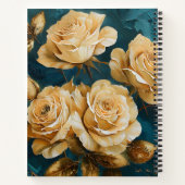 Maak je eigen turquoise gele rozen notitieboek (Achterkant)