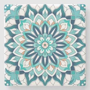 Maak je eigen turquoise goud blauwe neptalavera stenen onderzetter