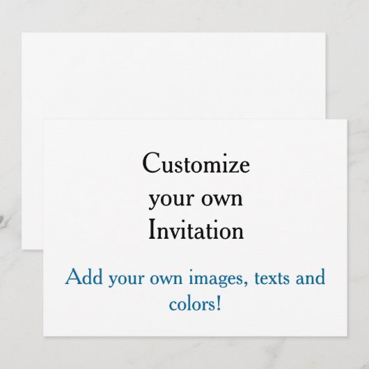 Maak je eigen uitnodiging! kaart (Voorkant / Achterkant)