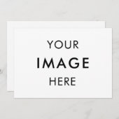 Maak Je Eigen Uitnodiging zwart&wit 5" x 7 (Voorkant / Achterkant)