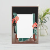 Maak je eigen uitnodigingen - Art Deco (Staand voorkant)