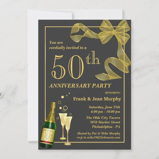 Maak je eigen uitnodigingen voor het 50-jarig JUBI (Voorkant)