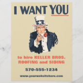 Maak je eigen Uncle Sam Poster Flyer (Voorkant)