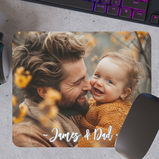 Maak je eigen vader-zoonfoto muismat