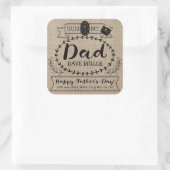 Maak je eigen vaders dag nummer 1 papa monogram vierkante sticker (Tas)