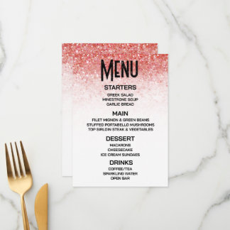 Maak Je Eigen Vallende Rode Glitter Menu