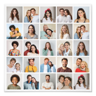 Maak Je Eigen Vergroting van 25 Foto's Collage Foto Afdruk