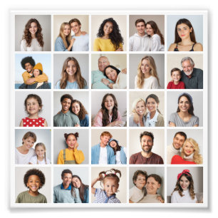 Maak Je Eigen Vergroting van 25 Foto's Collage Foto Afdruk