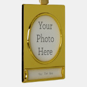 Gepersonaliseerde Banner Ornament - Verguld (Rechts)