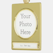 Gepersonaliseerde Banner Ornament - Verguld (Links)