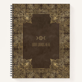 Maak je eigen vergulde filigraan chocolade bruin notitieboek