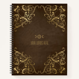 Maak Je Eigen Vergulde Hoeken Chocoladebruin Notitieboek