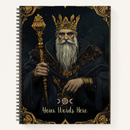 Maak je eigen Vergulde Hoge Koning Zwart Notitieboek