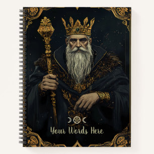 Maak je eigen Vergulde Hoge Koning Zwart Notitieboek