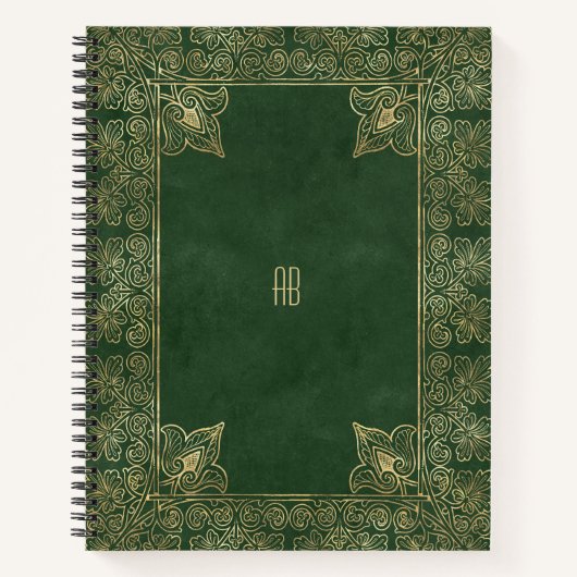 Maak Je Eigen Vergulde Smaragdgroene Notitieboek (Voorkant)