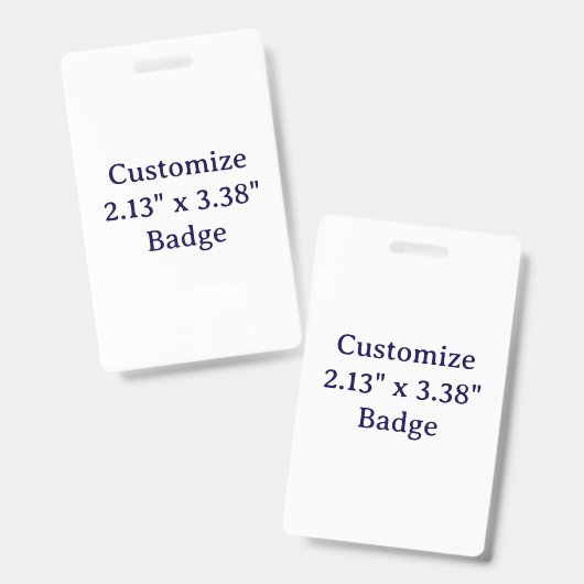 Maak Je Eigen Verticale Plastic Badge (Voor- en achterkant)