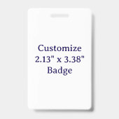 Maak Je Eigen Verticale Plastic Badge (Voorzijde)