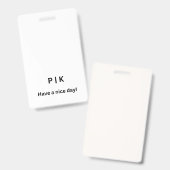 Maak Je Eigen Verticale Plastic Badge (Voor- en achterkant)