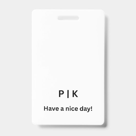 Maak Je Eigen Verticale Plastic Badge (Voorzijde)