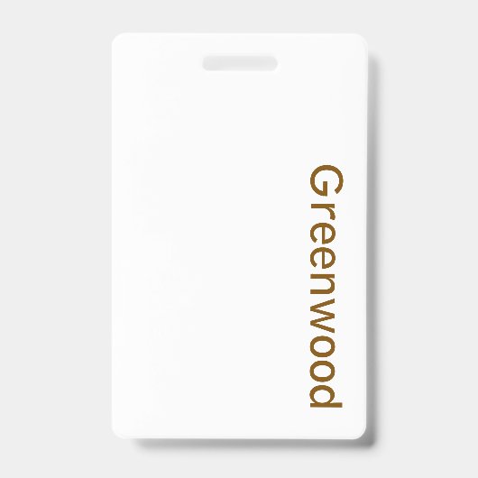 Maak Je Eigen Verticale Plastic Badge (Voorzijde)
