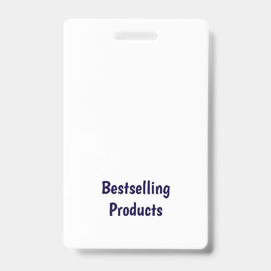 Maak Je Eigen Verticale Plastic Badge (Voorzijde)