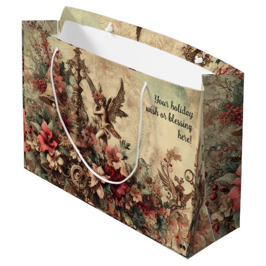 Maak je eigen Victoriaanse kerstengel Groot Cadeauzakje (Achterkant Gekanteld)