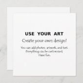 Maak je eigen vierkante briefkaart of nodig je uit (Voorkant / Achterkant)