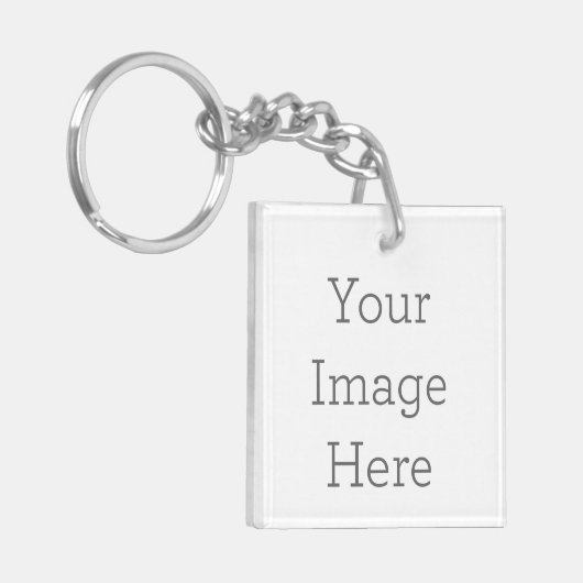Vierkant (2-zijdig) Sleutelhanger (Voorkant Links)