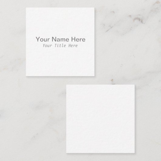 Maak je eigen vierkante visitekaartje (Voorkant / Achterkant)