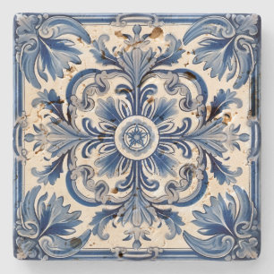 Maak je eigen vintage Europese blauw zilver Stenen Onderzetter