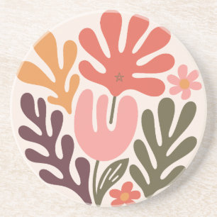 Maak Je Eigen Vintage Groovy Retro Tulp Zandsteen Onderzetter