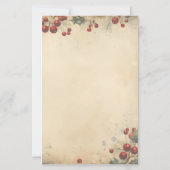 Maak je eigen Vintage Hulst Bessen Briefpapier (Achterkant)